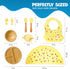 Set 8 Set Bamboo & Silicone Baby Feeding PCS | Baby Led Weaning Supplies Self Feeding | Divided Suction Plate Bowl Bib