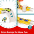 1-3 6 1 1 TOP Bright Wooden Race Track Car Ramp Toys for Toddlers Years Old with Mini Cars, Car Garage & Extra Bridges
