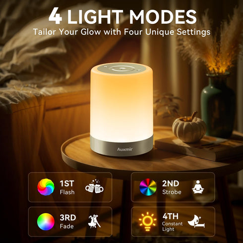 Dimmable 11 5 Night Light for Kids Baby, Touch Lamp for Nursery, RGB Colors Brightness, Portable Rechargeable Bedside