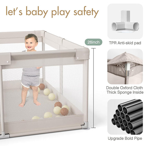 (47 47 inch Baby Playpen,Playpen for Babies and Toddlers, Play Pen for Kids, Play Pen for Babies and Toddlers * playpen