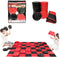 Jumbo Checkers Set with Storage Bag, 58 Inch Mat for Outdoor & Indoor Play, Backyard Board Games for Kids Ages 5-8,