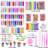WINLIP 135 Pack 30 Slime Supplies Kit, Slime Making Kit Crystal Slime, Glitter Jars, Charms, Sugar Paper, Foam Beads
