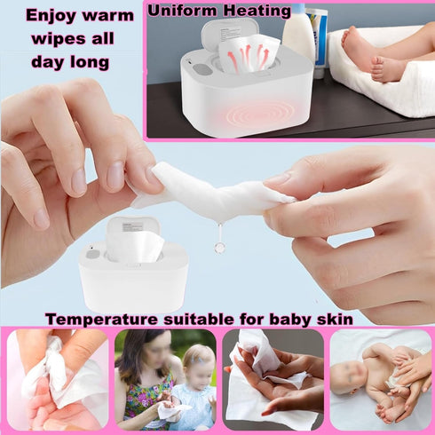 BIFENGSHUNCAI Portable Baby Wipe WarmerWipe Warmer and Baby Wet Wipes Dispenser to Even Heating, Wipe Heater