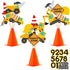 Faisichocalato 16pcs Construction Party Centerpiece Dump Truck Car Table Topper Decoration for Birthday Party Supplies