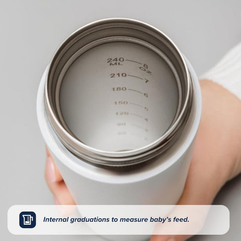 Nuby RapidCool Portable Baby Bottle Maker - with Milk Powder Dispenser and Digital Lid - Ideal for Travel Bottles