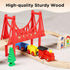 Set 3,4,5 SainSmart Jr. Wooden Train for Toddler - Double-Side Wooden Tracks Fits Brio, Thomas, Melissa and Doug