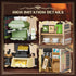 Coffee Shop Mini Model Kits with LED, Make It Miniature Cafe Store, DIY Miniature House Kit for Adults Teens