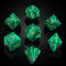 UDIXI Malachite Stone Dice Set, 7PCS Gemstone Polyhedral D&D Dice with Gift Case for Dungeons and Dragons Games