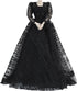 E-TING Exquisite Handcrafted Black Lace Gown Evening Gala Dress for 11.5 Inch