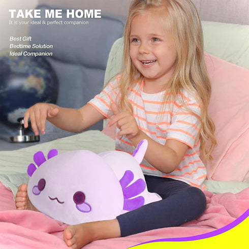 Onsoyours Cute Axolotl Plush, 19" Soft Large Stuffed Animal, Kawaii Plushie Toy for Kids (Purple Axolotl)