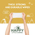 50 Count Happy Little Camper Natural Flushable Wipes - Hypoallergenic & Chlorine-Free Wet Wipes with Aloe Vera