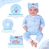 5 Sets 17-22 Inch Set BABESIDE of Reborn Baby Doll Clothes with Doll Headband for Dolls, Realistic Baby Doll Clothes
