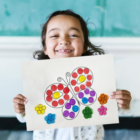 Set 24 Pack (12 Yuanhe Bingo Daubers Dot Markers - Paint Dotters for Toddlers and Kids Art Supply, of Colors)