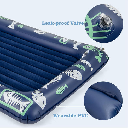 Set 4 2-in-1 Costzon Inflatable Toddler Travel Bed, Kids Air Mattress w/Electric Pump, Sides Safety Bumper