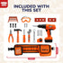Set Set 3 4 5 6 7 8 TOY Life Kids Tool with Kids Tool Belt & Toy Drill, Toddler Tool for Kids Pretend Play, Toy Tools