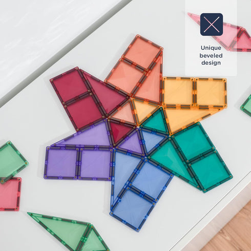 Pack, 32 CONNETIX Magnetic Tiles Pastel Mini Pieces