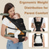 6-in-1 Baby Carrier with Hip Seat, Baby Carrier Newborn to Toddler, Forward-Facing Carry for Active Babies, Adjustable