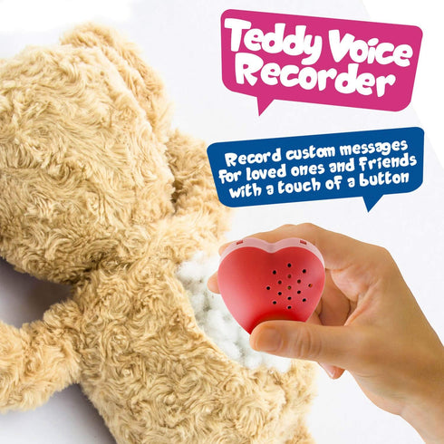 Inventiv 30 Second Voice Sound Recorder Module - 2 Pack for Plush Toy, Record Custom Messages (Red)