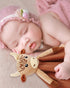 Highland Cow Baby Girl Security Blanket, Floral Highland Cow Lovey, Baby Nursery Stuff Gift for Newborn Girl