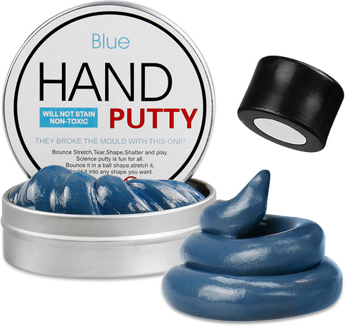 Magnetic Slime Putty, Soft Magic Slime Hand Therapy Fidget Game, Stress Relief Educational Toy (Blue)