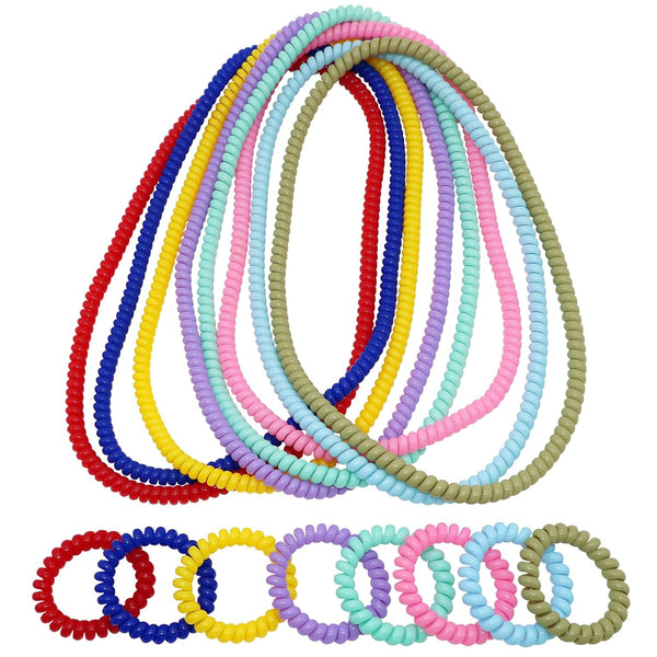 Stretchy Coil Chew Necklaces and Bracelets - 16 Pack Teething Toys for Sensory Kids with Autism, Reduce Anxiety