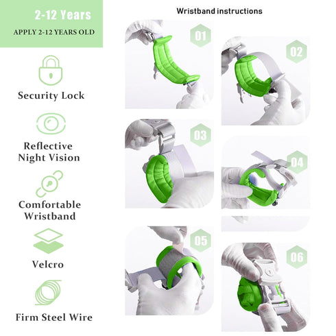 Toddler Harness Walking Leash - Child Anti Lost Wrist Link - Upgrade with Reflective (6.5ft) for Boys and Girls