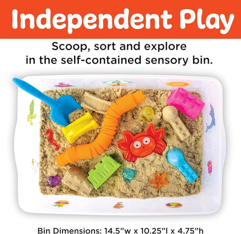 3+) Creativity for Kids Sensory Bin: Beach - Toddler and Preschool Toys, Sensory Box with Toys for Toddlers, Kids Gifts
