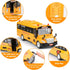 Cdymkf Kids1/16 4 Yellow School Bus Toy for Scale Interactive Friction-Powered Car with Different Flashing Lights