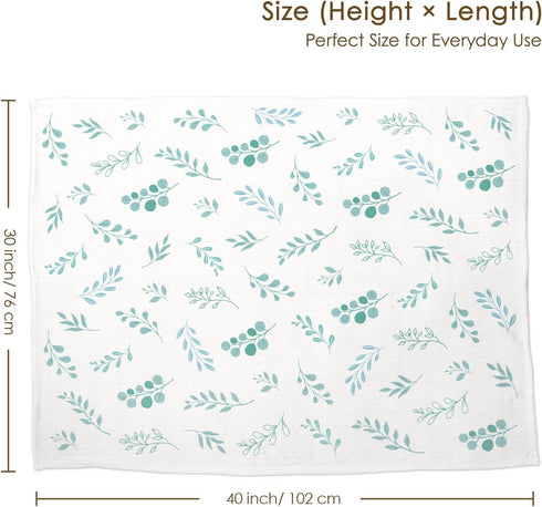 30x40 inches, Baby Blankets for Boys Girls, Soft Nursery Minky Blankets with Muslin and Dotted Fleece Back Receiving