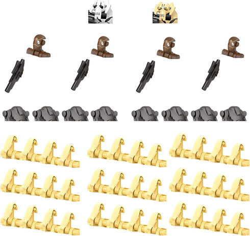 50-Piece Battle Robot Army Figures Full Body (Not Partial) Building Blocks Soldiers