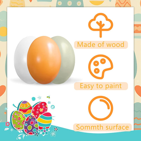 15 Eggs,3 Eggs,Dummy Pcs Wooden Fake Colors Wood Eggs,Fake Chicken Eggs Help Laying Hen,Nest Eggs for Crafts,Nesting
