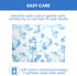 100% 47x47 Inches (Pack 4), Delta Children Cotton Muslin Baby Receiving Blankets for Girls and Boys of Blue Botanicals