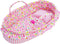 June Garden Cozy Dream Doll Bassinet - Portable Carrier for Baby Dolls up to 14", Soft Pillow & Safety Buckle