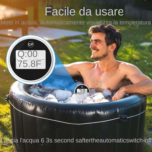 Generic Ice Bath Temperature Indicator, Water Temperature Indicator for Ice Bath - Multifunctional Bathroom Temperature