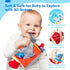 hahaland Baby Tissue Box Toy - Montessori Toys for 6-12 Months, Textured Tails, Cloth Tissues, Crinkle, Squeaky Sounds,