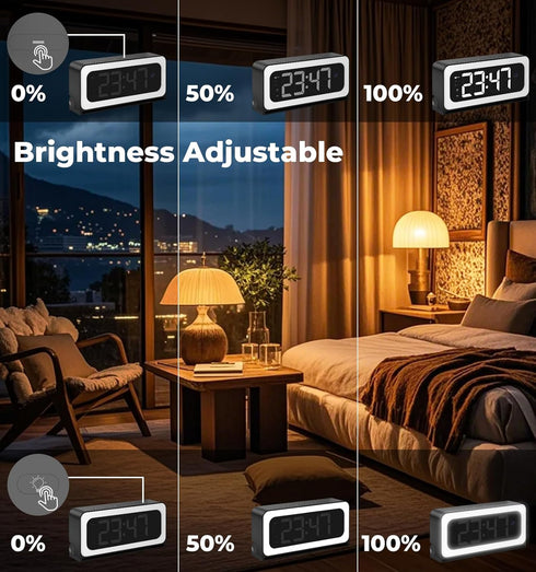 Gyliziex 2K 5G 2.4G Clock Camera, & WiFi Indoor Pet Nanny Cameras with Alarm for Home, Full Color Night Vision, Human