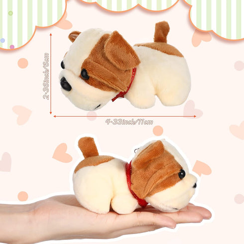 12 Pcs Cute Stuffed Animal Toy - 4 Inch Mini Plush Mermaid Tiger Turtle Puppy Pig Alpaca Cat Keychain Pendant