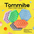 TOMMIKE Hexagon Push Pop Fidget Toy Bubble Sensory for Anxiety & Stress Relief Special Needs Autism Learning Office