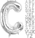 Lovoir 40 Inch Large Silver Letter C Balloons - Jumbo Mylar Foil Helium Balloon for Birthday Party Celebration