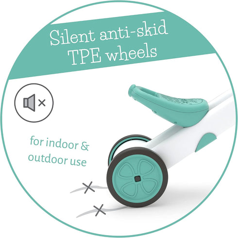 Chillafish Bunzi 2-in-1 Gradual Balance Bike and Tricycle, Large Mint Ride on Toy for 1-3 Years Old
