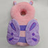 Newvenper Backpack, Baby Head Protector Toddler Padded Carrier With Elasticated Wear (Pink Butterfly)