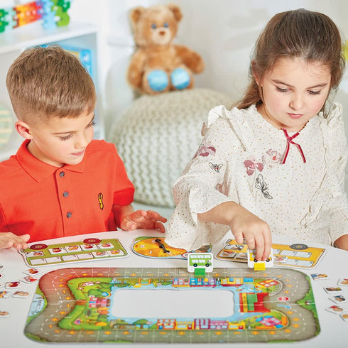 Orchard Toys Moose Games Bus Stop Game - Fun Introduction to Addition and Subtraction for Ages 4-8, 2-4 Players