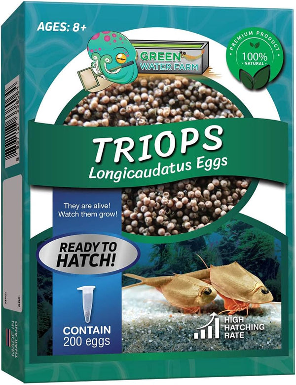 GreenWaterFarm Triops Longicaudatus Eggs for Hatching and Culture, Suitable for Pet and Science Project