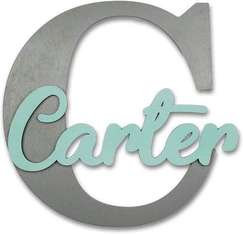 Custom Personalized Wooden Name Sign, Wood Letter, Nursery Wall plaque decor for
