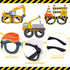 12PCS Construction Party Supplies Construction Party Felt Glasses with Tractor Excavator Dump Truck Plastic