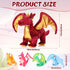Lenwen 5 Pcs Dragon Plush Stuffed Animal - 16 Inch Giant Mommy Dragon with 4 Pcs Babies in Zippered Belly for Kids