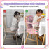 Vahlbeste 4 Booster Seat for Kitchen Chair with Backrest & Adjustable Straps, TPU Waterproof & Anti-Scratch Toddler