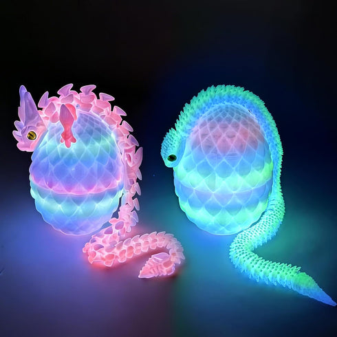 Lohoee Printed Dragon Eggs with Dragon Inside,Printed Snake Eggs with Snake Inside, Glow