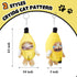 Shappy 2 Pieces Sound Making Banana Cat Keychain 6.5 x 3.9 x 3 Inch Happy Funny Crying Banana Cat Plush Keychain Soft Cat Stuffed Animal Christmas Birthday Gifts Cute Charm (Lovely)