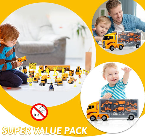 Boys,13 3 3 4 5 6 7 ALOTJOY Toys for Pcs Engineering Die-cast Construction Car Toddler Toys for Year Old Boys Vehicles